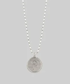 End Of Line Necklaces & Chains Initial Medallion Silver Necklace (N - Z)