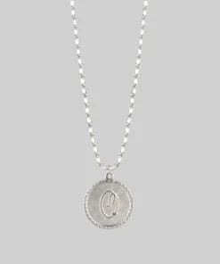 End Of Line Necklaces & Chains Initial Medallion Silver Necklace (N - Z)