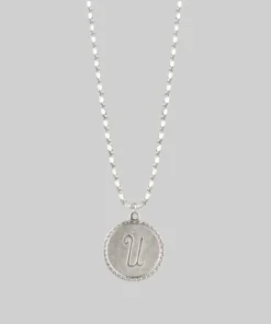 End Of Line Necklaces & Chains Initial Medallion Silver Necklace (N - Z)