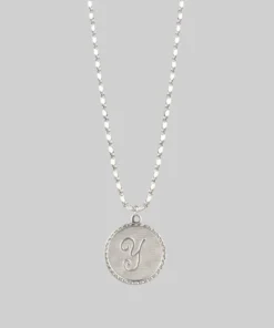 End Of Line Necklaces & Chains Initial Medallion Silver Necklace (N - Z)
