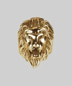 CLASSICS Gold Rings ANWAR. Chunky Lion Head Gold Ring