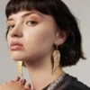 CLASSICS FALLEN SAINT. Angel Wing Hoop Earrings - Gold
