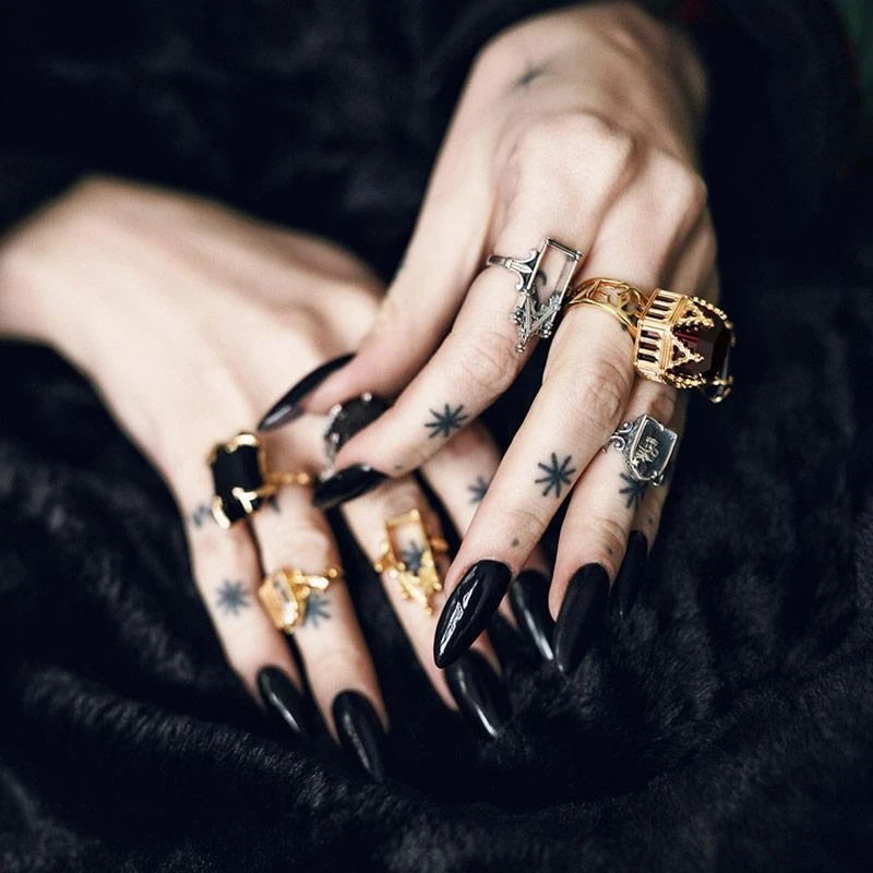 HALLOWEEN 2021 Rings TEMPLE OF CHAMBERS. Garnet CZ Cathedral Ring - Gold 6 HALLOWEEN 2021 Rings TEMPLE OF CHAMBERS. Garnet CZ Cathedral Ring - Gold