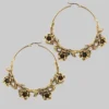 CLASSICS LAVISH. Wild Rose Hoop Earrings - Gold