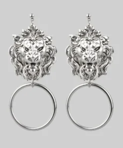 CLASSICS ANWAR. Lion Knocker Earrings - Silver