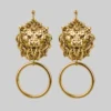 CLASSICS ANWAR. Lion Knocker Earrings - Gold