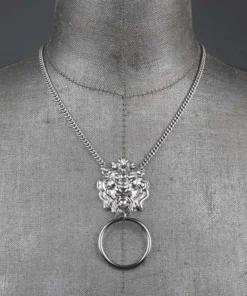 CLASSICS ANWAR. Lion Knocker Necklace - Silver