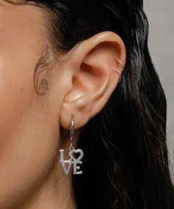 regalrose outlet shop 28 SS22 Make Love Not War Hoop Earrings - Silver
