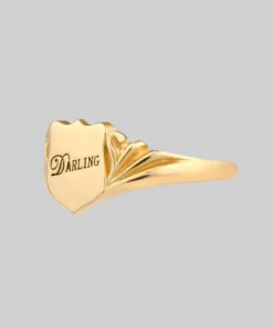 CLASSICS DARLING. Shield Signet Ring - Gold Rings