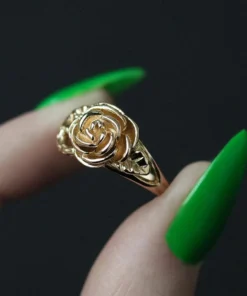 CLASSICS DEATHLY ROSE. Flourishing Rose Gold Ring Rings