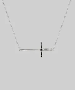 CLASSICS ELYSIAN. Black Spinel Dagger Necklace - Silver