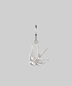 CLASSICS HOPE. Swallow Hoop Earrings - Silver