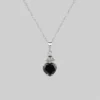CLASSICS Necklaces & Chains The Sacred Heart Black Spinel Necklace - Silver