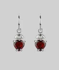CLASSICS The Sacred Heart Garnet Earrings - Silver 7 CLASSICS The Sacred Heart Garnet Earrings - Silver