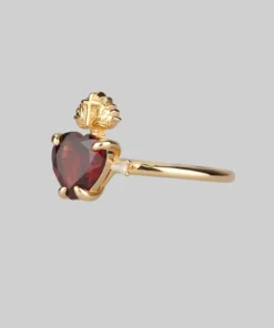 CLASSICS The Sacred Heart Garnet Ring - Gold Rings