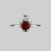 CLASSICS The Sacred Heart Garnet Ring - Silver