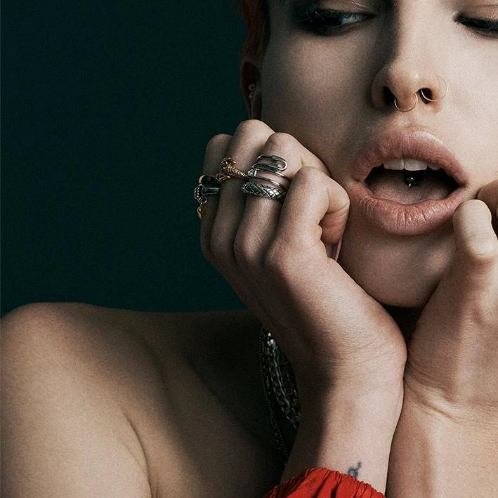 CLASSICS SOLENE. Safety Pin Wrap Ring -Silver 3 CLASSICS SOLENE. Safety Pin Wrap Ring -Silver