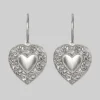 CLASSICS LOVE STRUCK. Heart Hoop Earrings - Silver