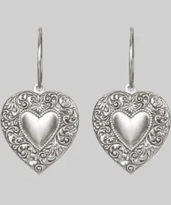 CLASSICS LOVE STRUCK. Heart Hoop Earrings - Silver