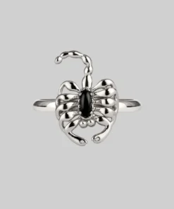 CLASSICS VELES. Scorpion Onyx Ring - Silver Rings