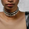 SS22 ANARCHY. Wide Chain Choker - Silver