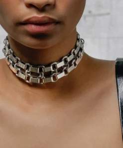SS22 ANARCHY. Wide Chain Choker - Silver