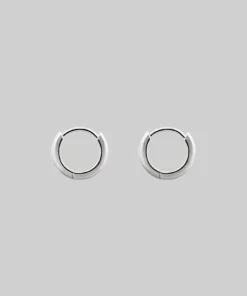 CLASSICS Simple Silver Clicker Hoop Earrings - 12mm