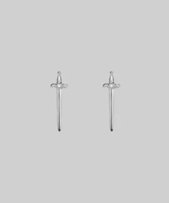 CLASSICS BETRAYAL. Dagger & Cubic Zirconia Earrings - Silver