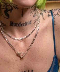 CLASSICS HARMONY. Double Wrap T-Bar Chain - Silver Necklaces & Chains