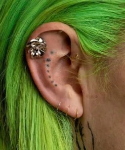 End Of Line HARMONY. Pansy Flower Stud Earring - Silver Earrings