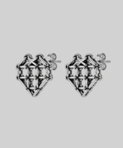 SS22 The Supreme Heart Chain Earrings - Silver