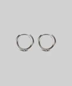 CLASSICS VITA. Hinge Huggie Hoop Earrings - Silver