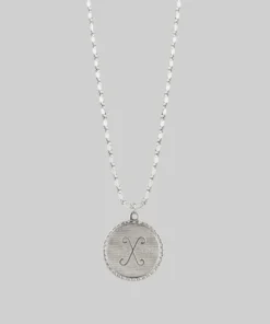 End Of Line Necklaces & Chains Initial Medallion Silver Necklace (N - Z)