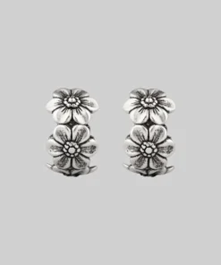 CLASSICS PURITY. Daisy Chain Hoop Earrings - Silver