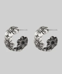 CLASSICS PURITY. Daisy Chain Hoop Earrings - Silver