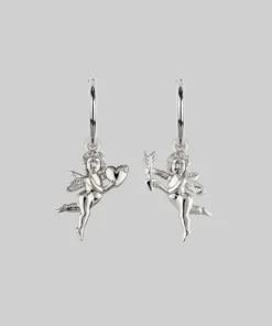 CLASSICS Cupid & Psyche Lovers Hoop Earrings - Silver