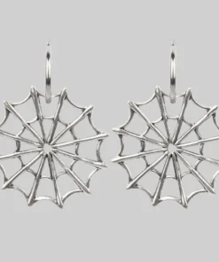 CLASSICS DOLORES. Web Statement Hoop Earrings - Silver