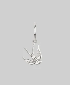 CLASSICS HOPE. Swallow Hoop Earrings - Silver