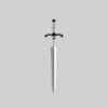 CLASSICS MAJESTY. Black Spinel Dagger Single Earring - Silver