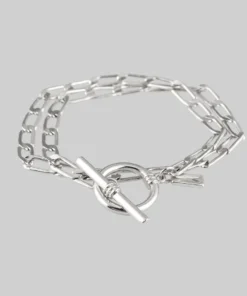 CLASSICS ETERNAL. Double Wrap T-Bar Bracelet - Silver
