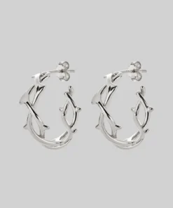 SS22 REVIVAL. Thorn Hoops Earrings - Silver