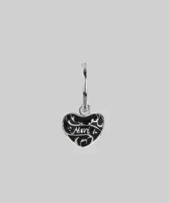 CLASSICS MEMENTO MORI. Heart Hoop Earrings - Silver