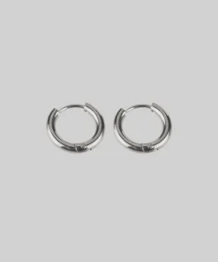 CLASSICS VITA. Hinge Huggie Hoop Earrings - Silver