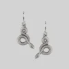CLASSICS MOIRA. Snake Wrap Hoop Earrings - Silver