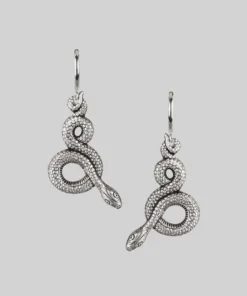 CLASSICS MOIRA. Snake Wrap Hoop Earrings - Silver