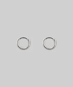CLASSICS Simple Silver Clicker Hoop Earrings - 10mm