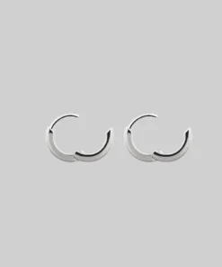 CLASSICS Simple Silver Clicker Hoop Earrings - 12mm