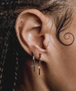 End Of Line WILT. Winter Thorn Earrings - Gold