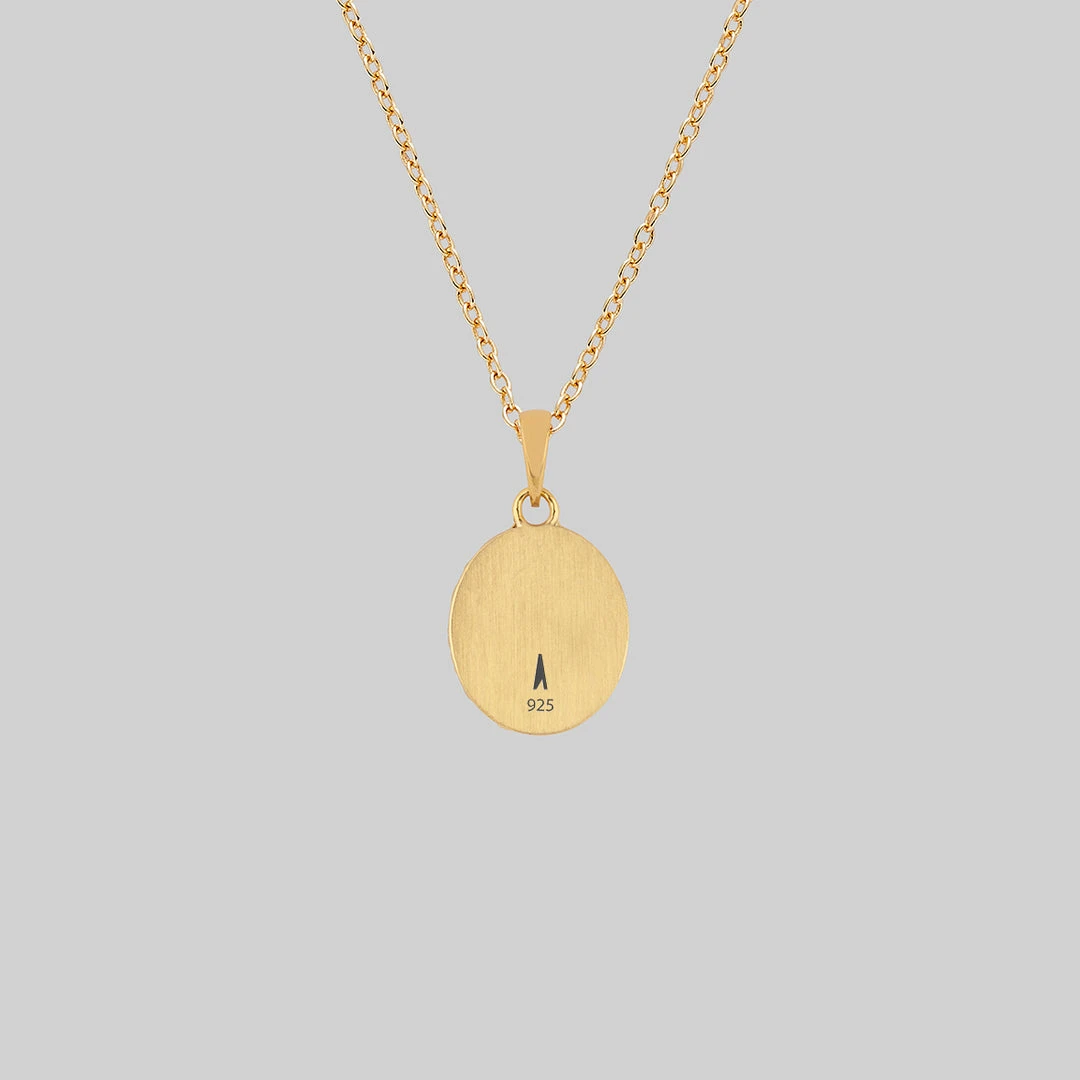 CLASSICS TILL DEATH. Promise Medallion Pendant Necklace - Gold 2 CLASSICS TILL DEATH. Promise Medallion Pendant Necklace - Gold