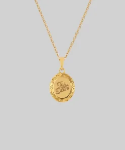 CLASSICS TILL DEATH. Promise Medallion Pendant Necklace - Gold